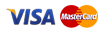 Paga con Visa, MasterCard o American Express.